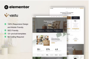Vastu - Interior Design Service Elementor Pro Template Kit download
