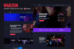 Warzon - Esport Elementor Template Kit | srmehranclub.com