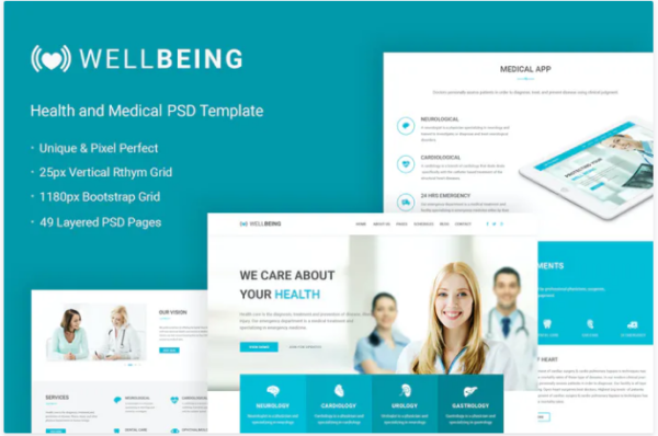 Well Being - Health & Medical PSD Template | Srmehranclub.com