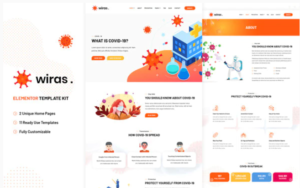 Wiras - Covid-19 Health Elementor Template Kit | Srmehranclub