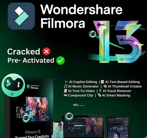 Wondershare Filmora 13 AI | Window PC Version Low Price