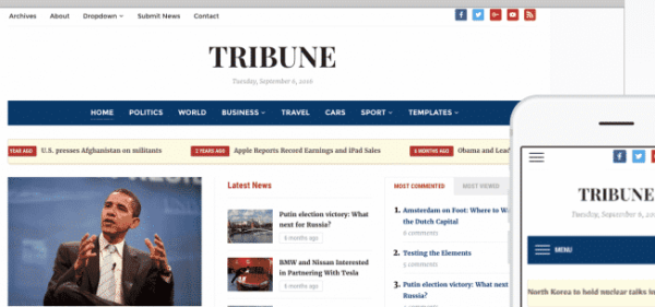 WPZoom Tribune WordPress Theme 4.2.9