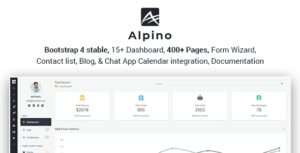 Alpino – Bootstrap 4 Admin Dashboard Template