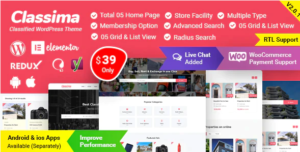 Classima – Classified Ads WordPress Theme