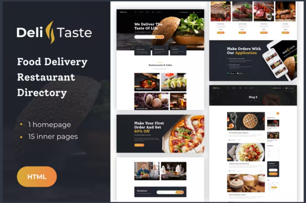 DeliTaste – Food Delivery HTML Template