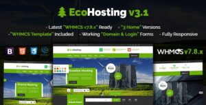 EcoHosting Responsive HTML5 Hosting and WHMCS Template GPL