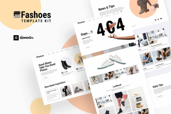 Fashoes – Minimalist Fashion Store Elementor Template Kit