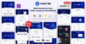 Hostim – Web Hosting Services HTML Template with WHMCS