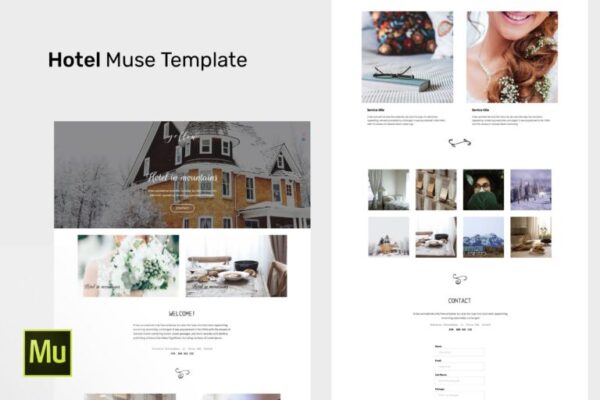 Hotel – Adobe Muse CC Responsive Template + Animations & Gallery Widget