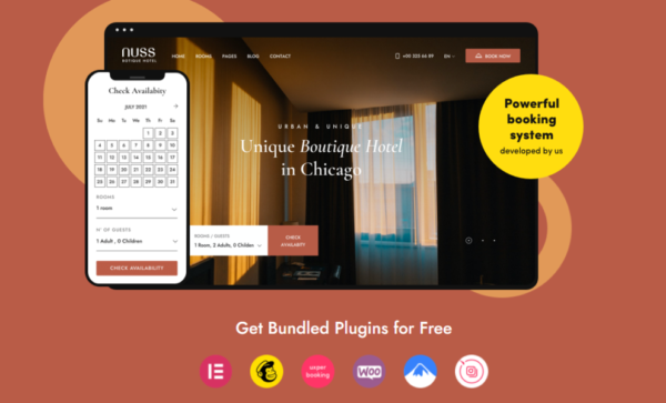 Nuss – Hotel Booking WordPress Download