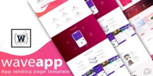 WaveApp – App landing Bootstrap4 Template | Technology