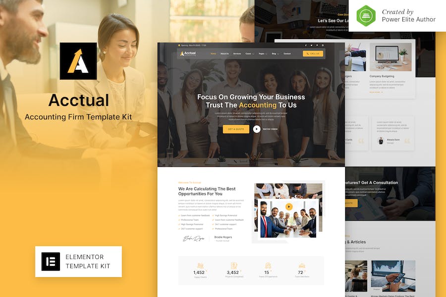 Acctual ? Accounting Firm Elementor Template Kit