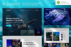 Aquavist ? Fish Aquarium & Aquascape Elementor Template Kit
