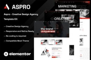 Aspro - Creative Design Agency Elementor Template Kit