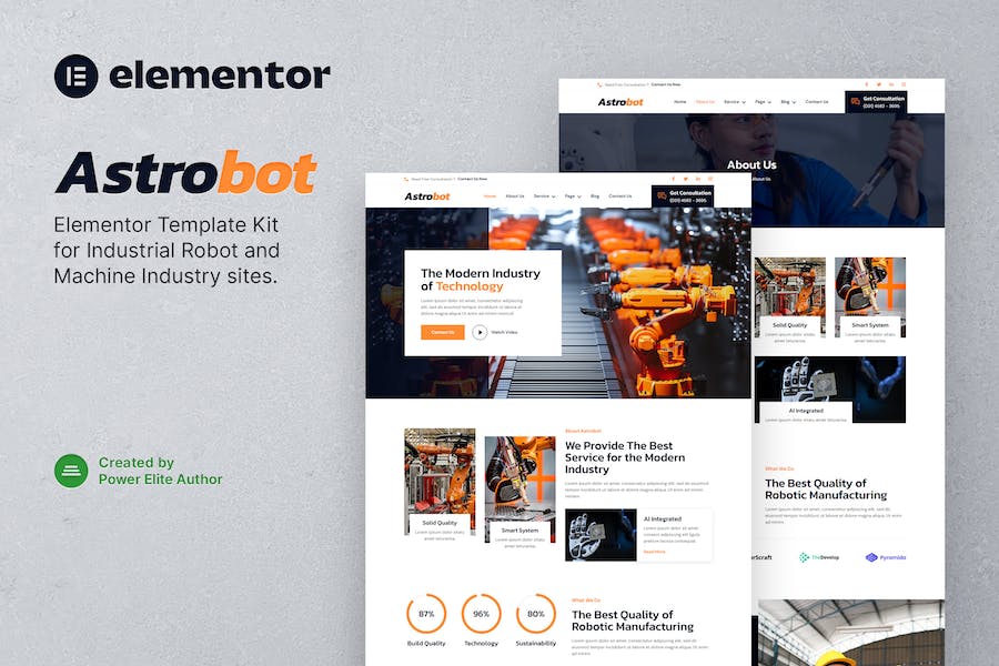 Astrobot ? Industrial Robot & Machine Industry Elementor Template Kit