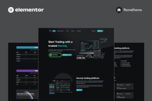 Axcorp - Trading & Investment Company Elementor Pro Full Site Template Kit