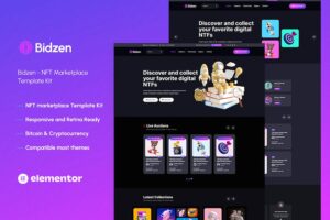 Bidzen ? NFT Sales Elementor Template Kit