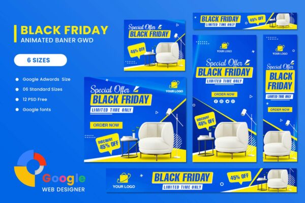 Black Friday Sofa HTML5 Banner Ads GWD Black Friday Sofa HTML5 Banner Ads GWD