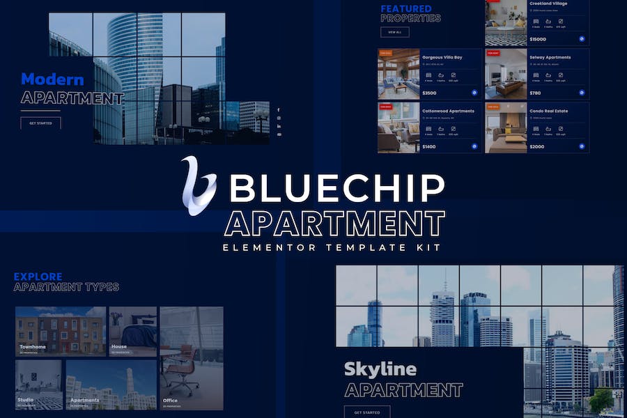 Bluechip - Apartment & Property Elementor Template Kit