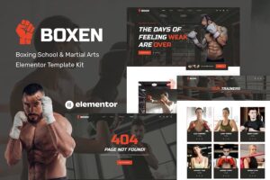 Boxen - Boxing School & Martial Arts Elementor Template Kit