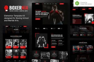 Boxernia ? Boxing School & Martial Arts Elementor Template Kit