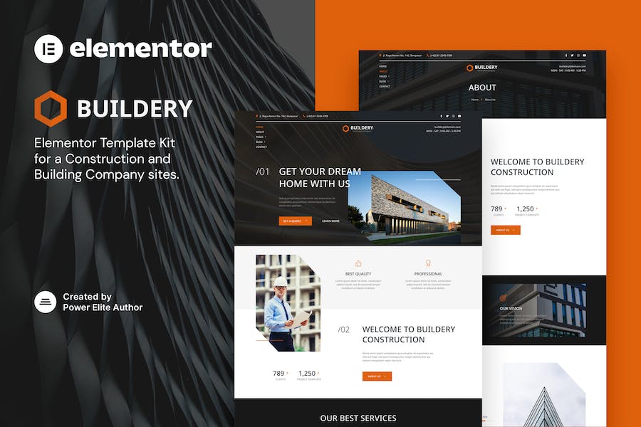 Buildery ? Construction & Building Company Elementor Template Kit