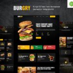 Burgry ? Burger & Fast Food Restaurant Elementor Template Kit