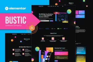 Bustic - Tech & Software Company Elementor Template kit