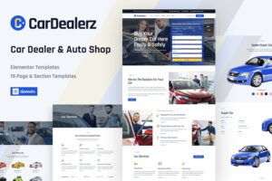 CarDealerz - Auto Dealer & Auto Shop Website Elementor Template Kit