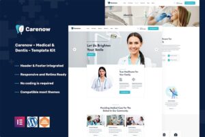 Carenow ? Medical & Dentist Elementor Template Kit