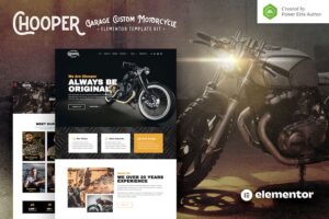 Chooper ? Custom Motorcycle Garage Elementor Template Kit