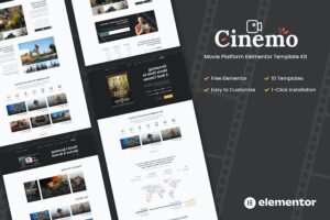 Cinemo - Movie Streaming Elementor Template Kits