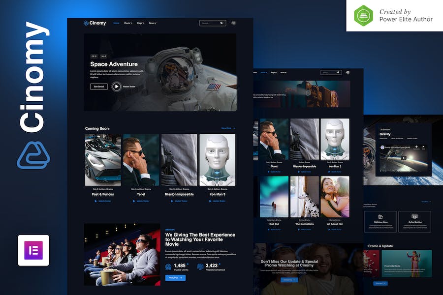 Cinomy ? Movie TV & Streaming Services Elementor Template Kit