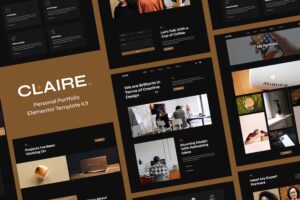 Claire - Personal Portfolio Elementor Template Kit
