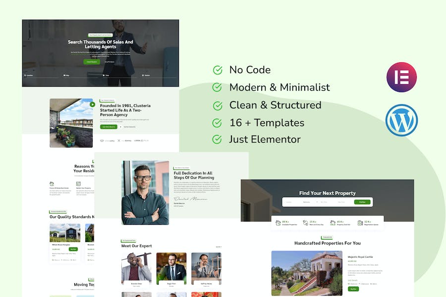 Clusteria - Real Estate & Property Elementor Template Kit