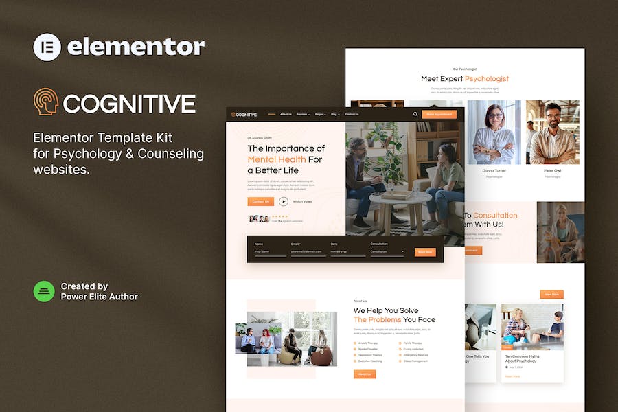 Cognitive ? Psychology & Counseling Elementor Template Kit