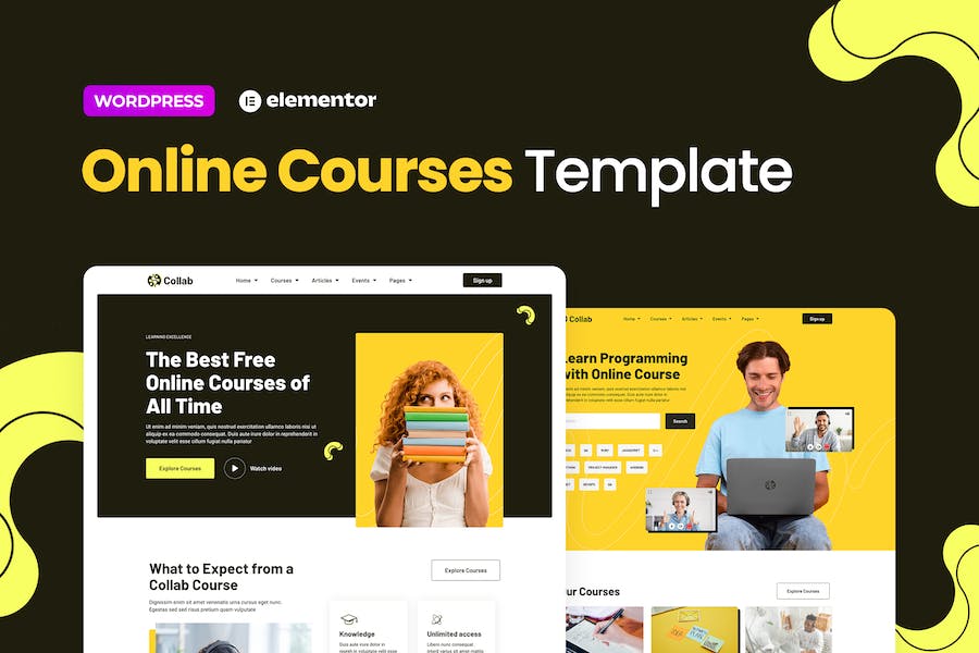 Collab ? Online Courses Elementor Template Kit