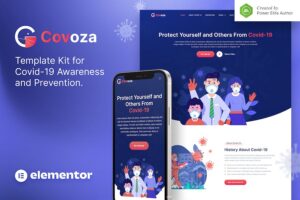 Covoza ? Covid-19 Awareness & Prevention Elementor Template Kit