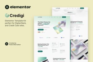 Credigi ? Digital Bank & Credit Card Elementor Template Kit