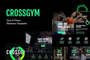 CrossGym - Gym & Fitness Elementor Template Kit