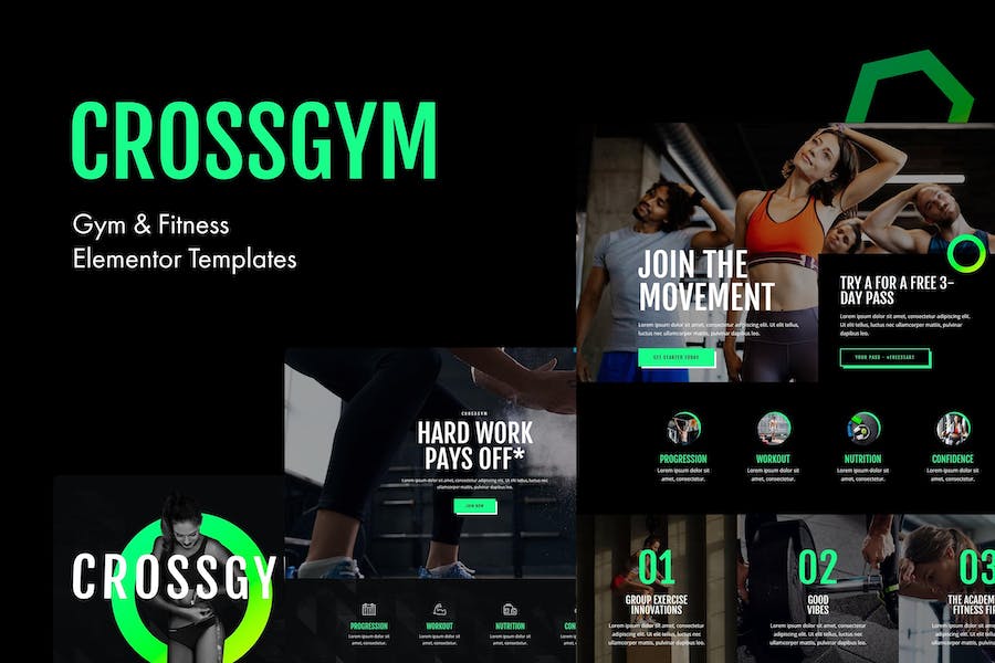 CrossGym - Gym & Fitness Elementor Template Kit