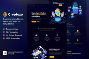Cryptoxo ? Cryptocurrency Blockchain & Bitcoin Elementor Template Kit