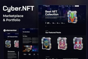 Cyber.NFT Marketplace & Portfolio Elementor Template Kit