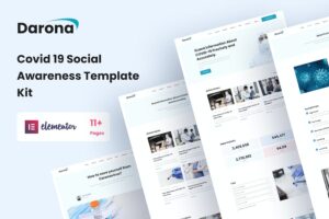 Darona ? COVID-19 Social Awareness Elementor Template Kit