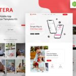 Datera ? Online Dating Mobile App Landing Elementor Template Kit