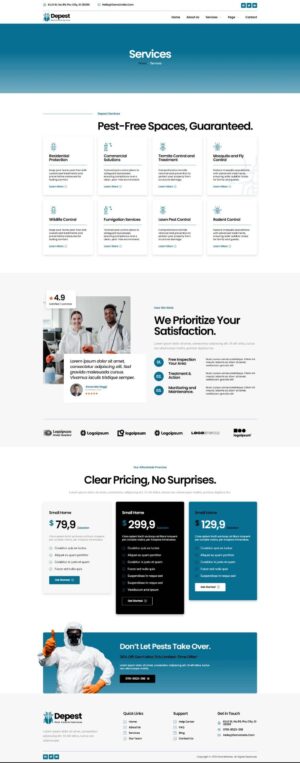 Depest - Pest Control Services Elementor Template Kit