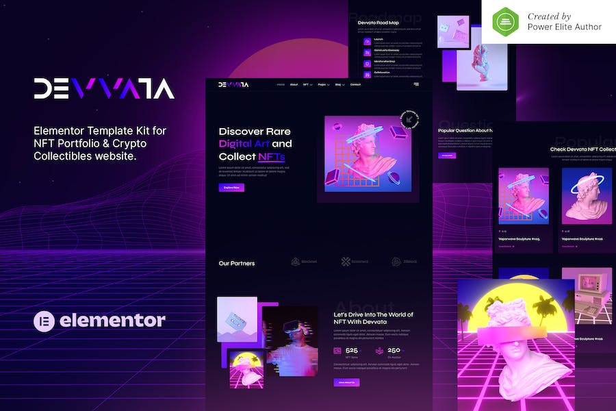 Devvata ? NFT Portfolio Elementor Template Kit