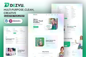 DezVu ? Creative Agency Elementor Template Kit