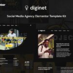 Diginet - Social Media Marketing Agency Elementor Template Kit
