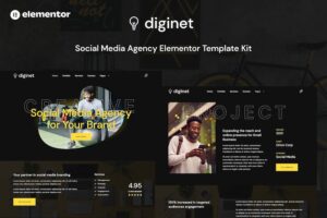 Diginet - Social Media Marketing Agency Elementor Template Kit